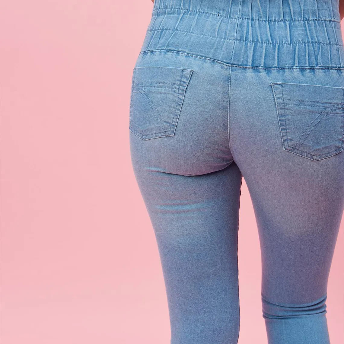 Tregging en jean élastique femme bleu | 3 Suisses